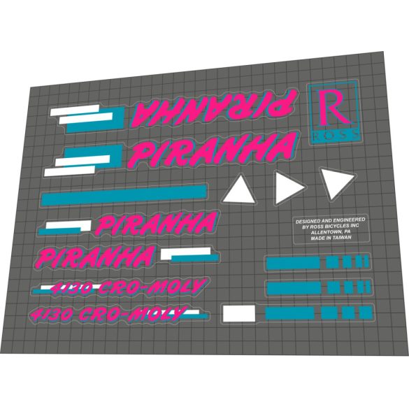 1986 Ross Piranha custom magenta teal white 