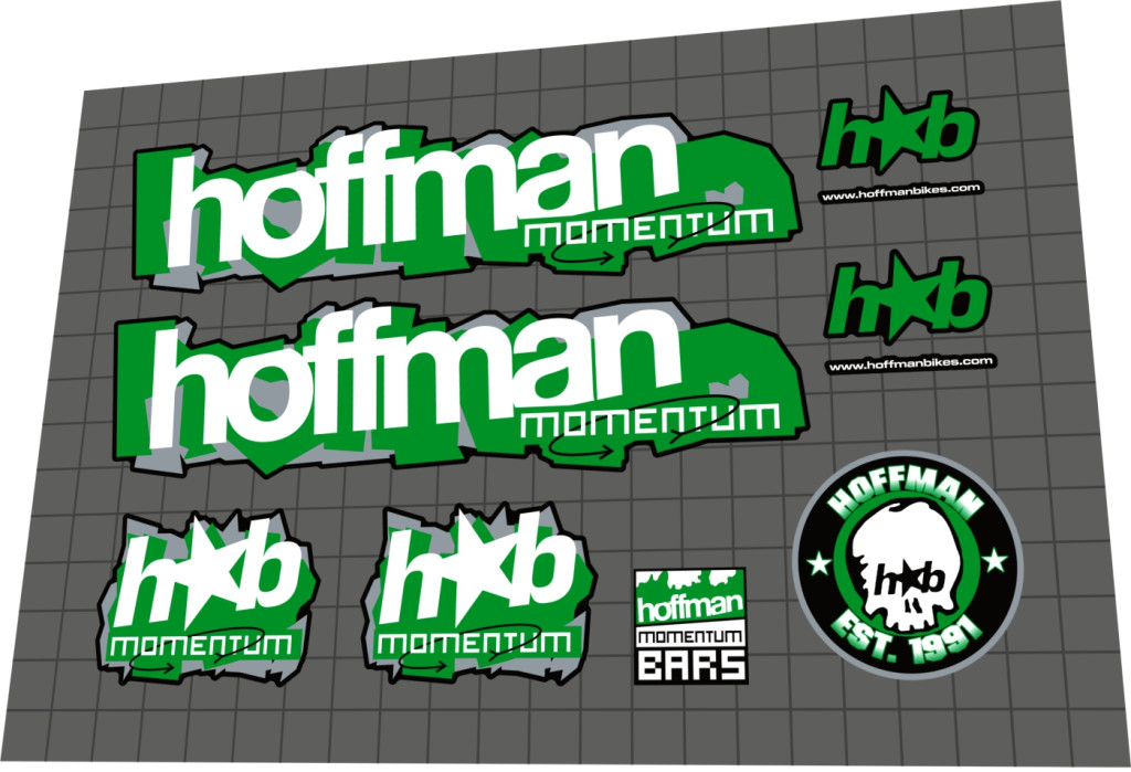 2001 Hoffman Momentum custom green - Elite BMX Decals