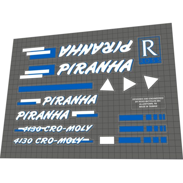 1986 Ross Piranha blue white 