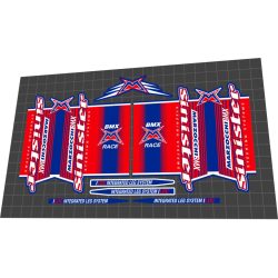 Marzocchi Sinister fork custom red blue white 