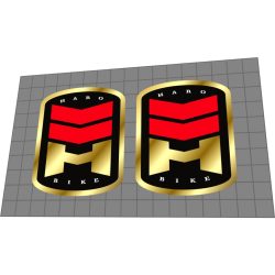   Haro Chevron logo gold red 75mm "1996 Dave Mirra Yellow Haro Blammo"