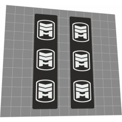 Haro hub decals for black hub