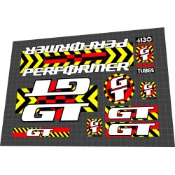 1990 GT Performer Hazard yellow red black