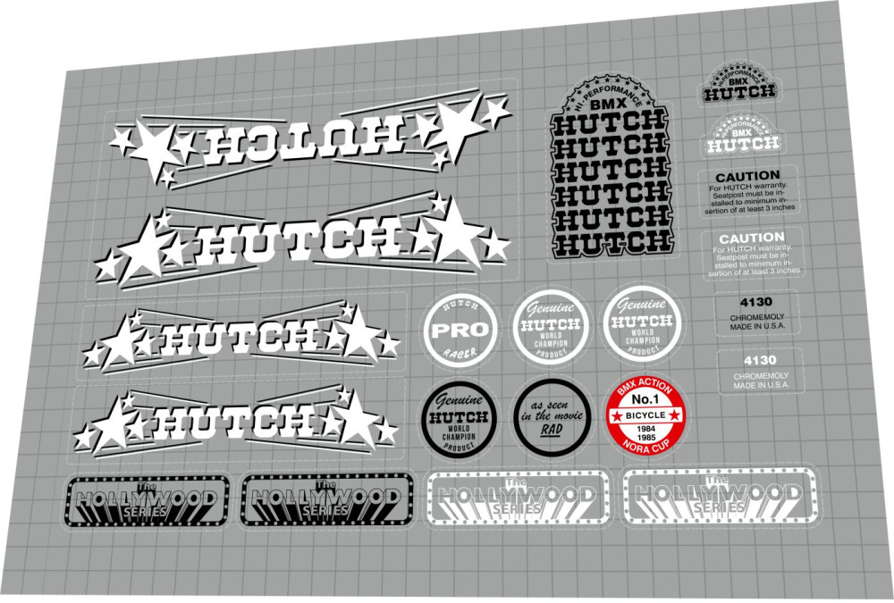 1985 Hutch Hollywood - Elite BMX Decals